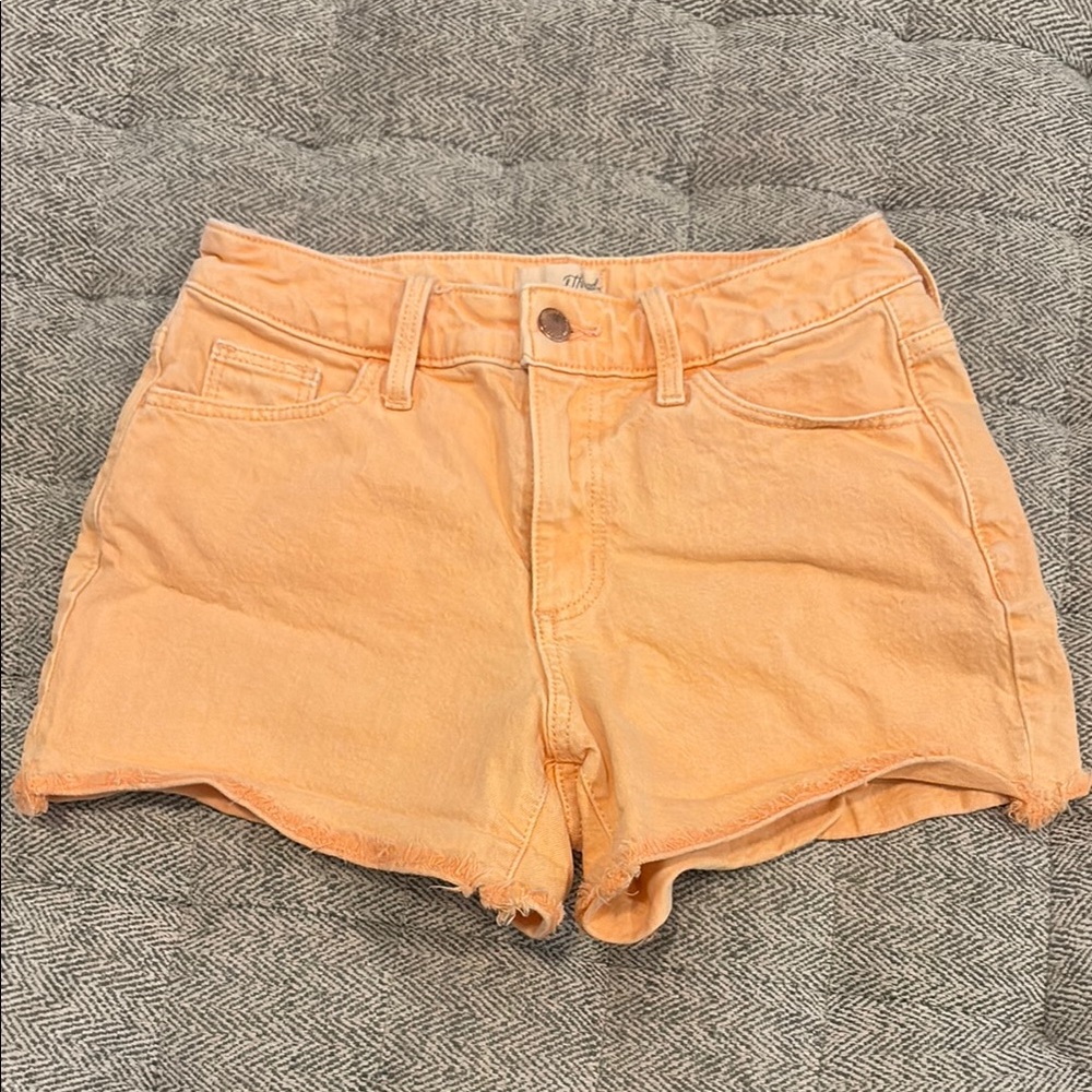Universal Thread orange cutoff denim shorts size 0/25